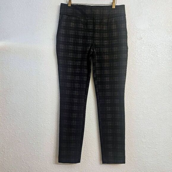 NWOT Dalia Pull-on Stretch Ponte Pant w/ built-in Tummy Control Panel: Black Pla - Picture 2 of 7